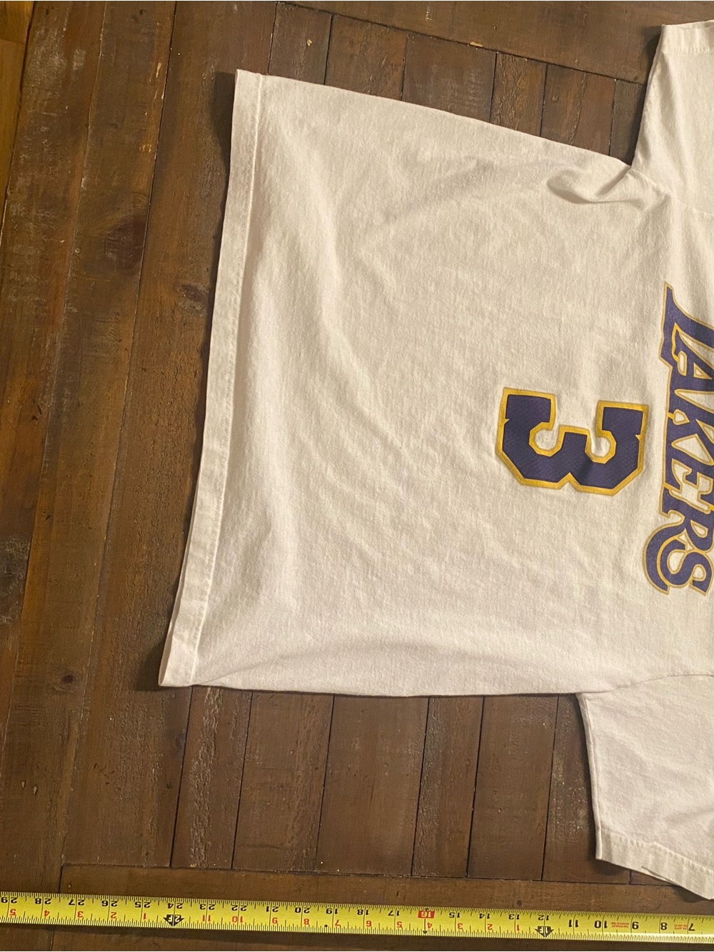 Los Angeles Lakers Trevor Ariza White Graphic Tee with Purple & Gold Details